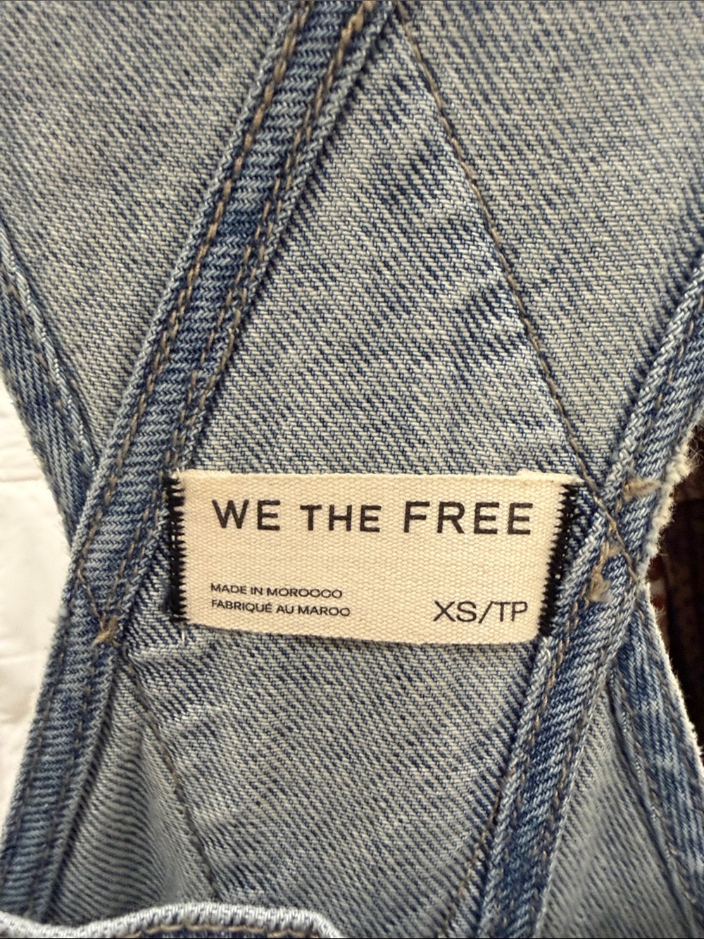We The Free Blue Patchwork Heart Denim Overall dress - Picture 5 of 7